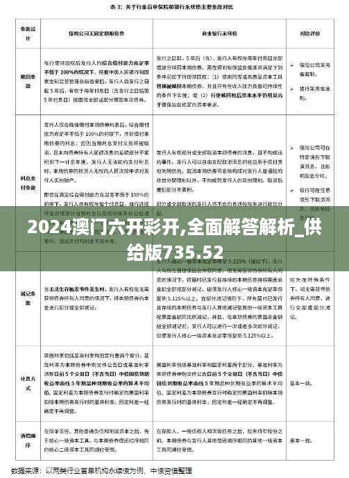 2024澳门六开彩开,全面解答解析_供给版735.52