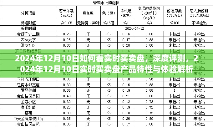 深度评测，解析2024年12月10日实时买卖盘产品特性与体验